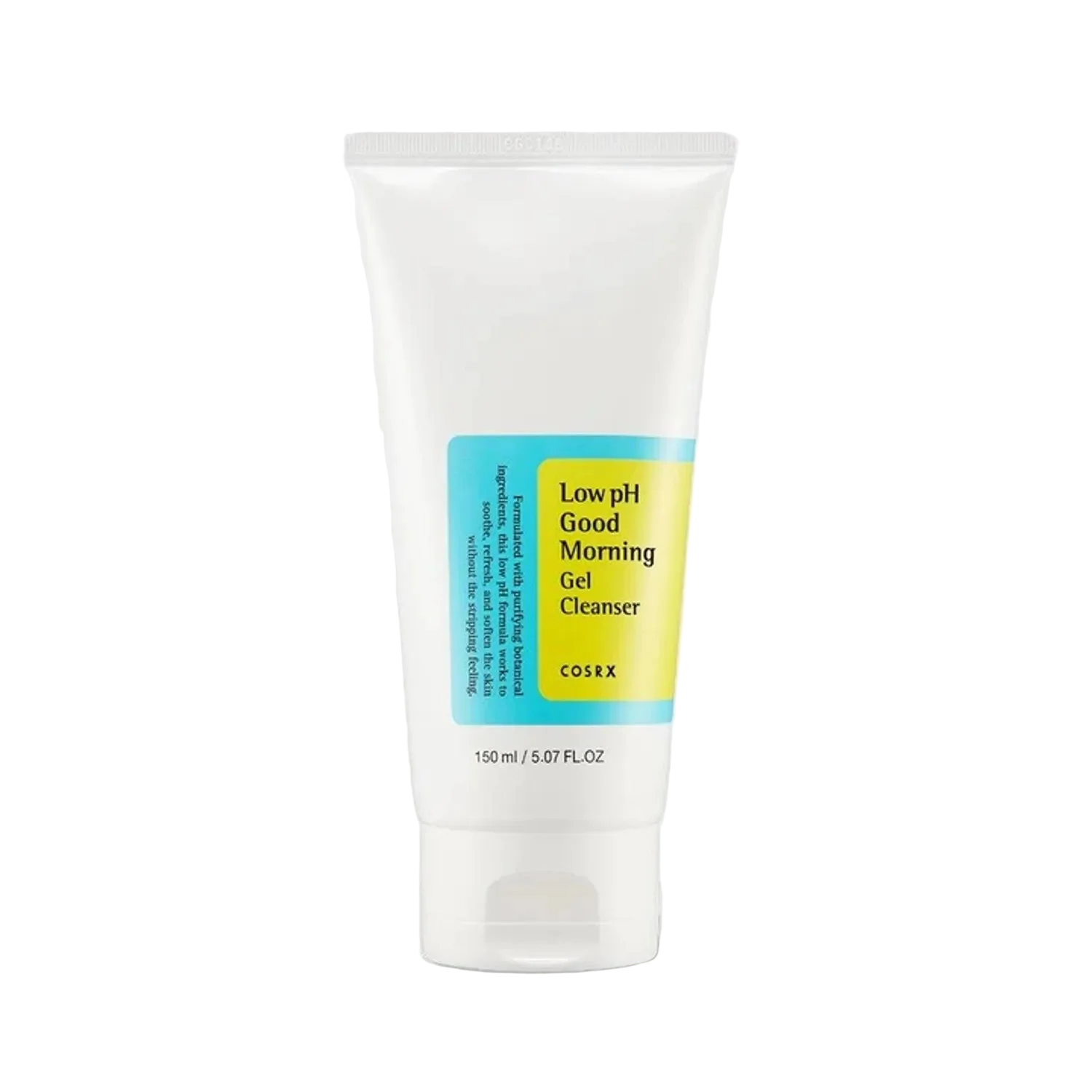 CosRX Low pH Good Morning Gel Cleanser tube on a white background